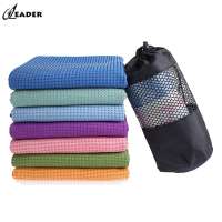 Wholesale Sport Gym Beach Custom Printed Logo Eco Friendly Cooling Silicon Dots Microfiber Non Slip Mat Yoga Towel